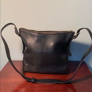 Vintage coach black leather bag